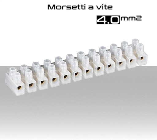 [MS31202] Morsetti a vite base quadrata 4,0 mm² stecca da 12 unità